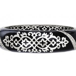 Brighton Elegant Black and Silver Sophia Bangle Bracelet